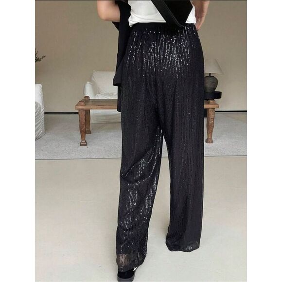 Sequin Embellished Pants - Picture 3 of 10